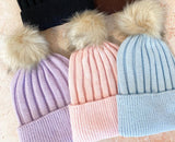 Angel whispers Beanies fur pompom